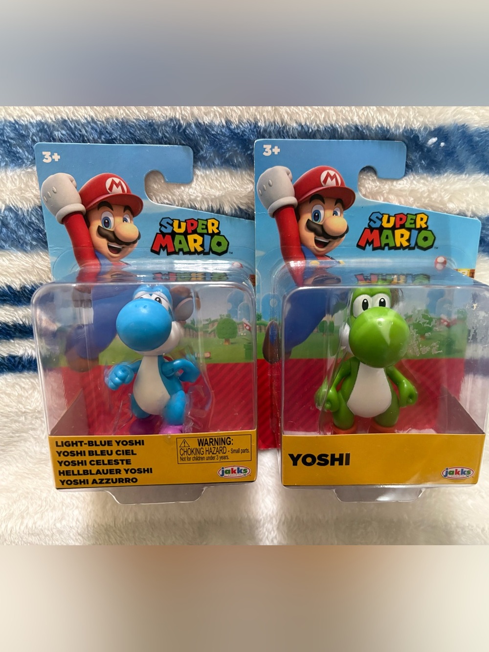 New Lot of 2 New Jakks Pacific Green and Light Blue Yoshi